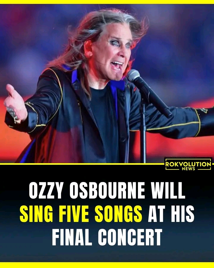 OZZY OSBOURNE TO SING FIVE SONGS AT FINAL CONCERT   Ozzy Osbourne will deliver a farewell solo set of five songs at Black Sabbath’s “Back to the Beginning” show on July 5 in Birmingham. Expect classics like “No More Tears” and “Flying High Again” as he joins the band one last time in this legendary send‑off