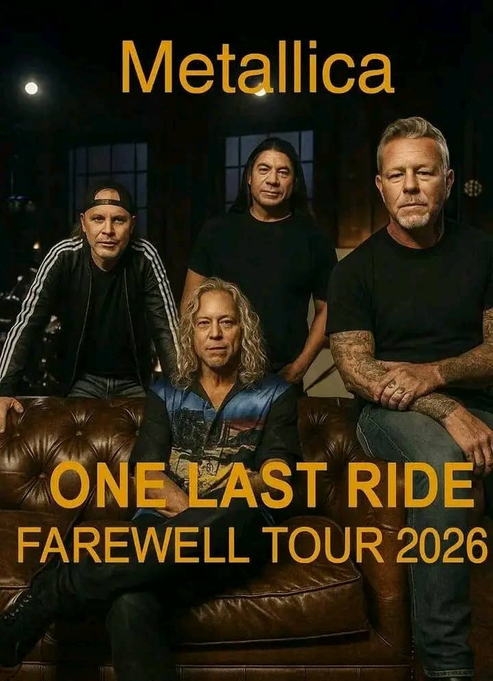 End of Era: Metallica Announces 2026 Farewell Tour ‘One Last Ride’ Marks the End of a Rock Legend’s Era – Dates and Cities Revealed