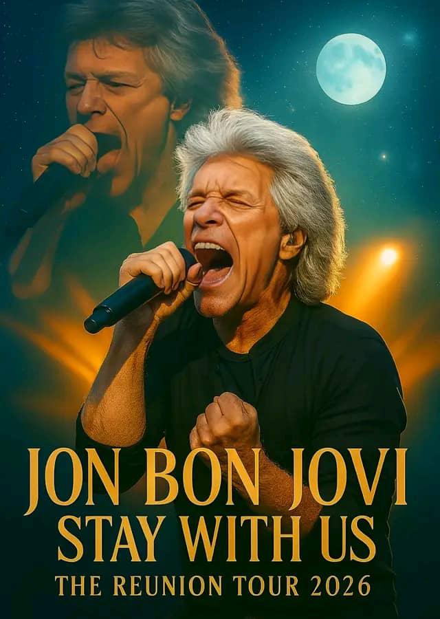 BREAKING: Jon Bon Jovi Announces “Stay With Us” World Tour 2026 — A Powerful Return to the Heart of Rock & Hope