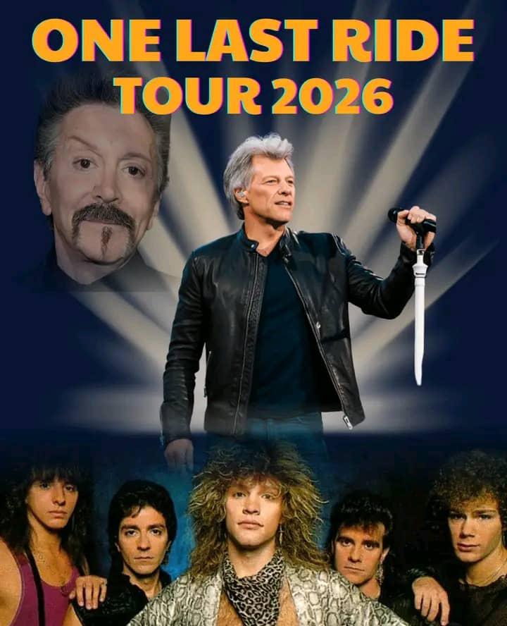 JON BON JOVI and His Band Officially Announce the 2026 Tour ‘One Last Ride’ — A Soul-Stirring Revival Reigniting the Timeless Spirit of Bon Jovi — Tour Dates and Cities Revealed