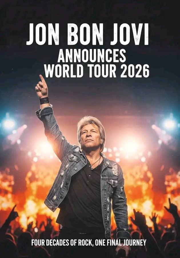 JON BON JOVI SETS OFF ON HIS 2026 WORLD TOUR — FOUR DECADES OF ROCK, ONE LEGENDARY FAREWELL