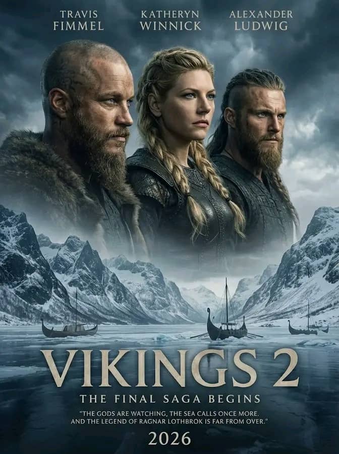 VIKINGS 2 (2026): Ragnar’s Shadow Rises Travis Fimmel’s gravel-scarred growl returns from the grave — or at least from the fevered dreams of every fan who refused to let Ragnar Lothbrok remain dead. In this myth-soaked, blood-drenched “final saga” — the fan fantasy we all secretly prayed for — Ragnar rises again as a presence caught between Valhalla..