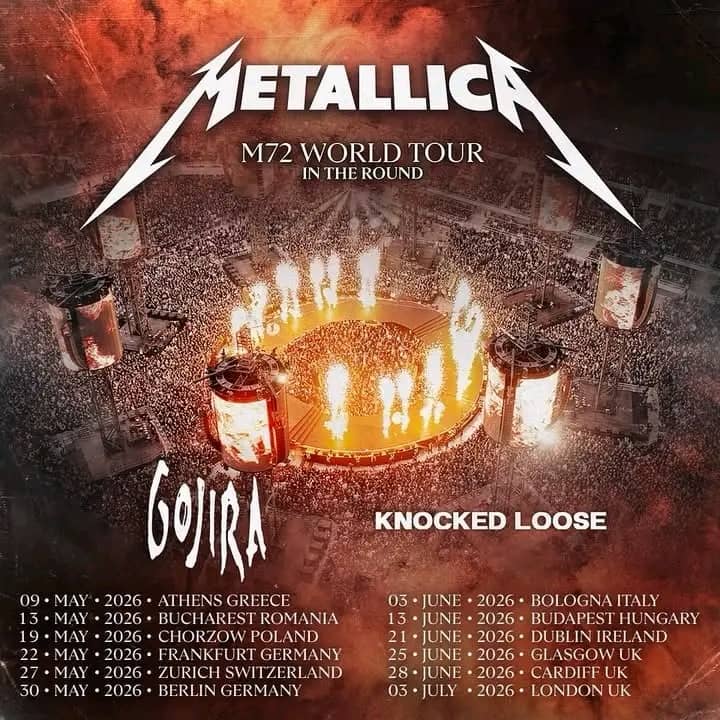 THE M72 LEGACY CONTINUES: METALLICA CONFIRM MASSIVE 2026 TOUR EXTENSION — “WE’RE NOT READY TO STOP YET!”