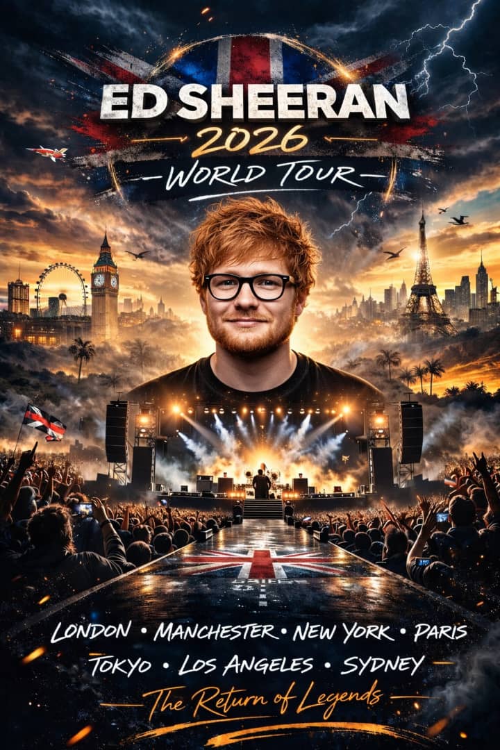 Ed Sheeran Announces Epic 2026 Tour: Full List of Cities and Dates Revealed — Watch Here for the Ultimate Rock Revival
