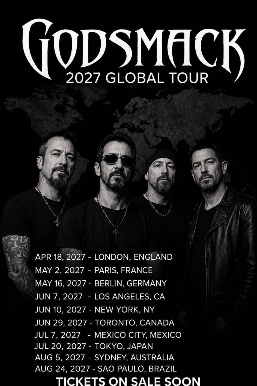Godsmack Announces 2027 World Tour — Bigger, Louder, and More Explosive Than Ever! Full Details