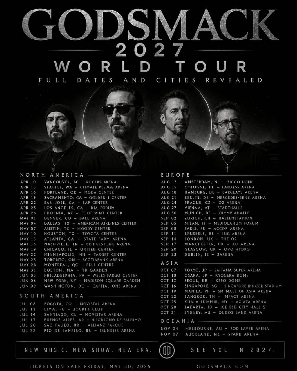 Godsmack Announce Expensive 2027 World Tour: Full Dates and Cities Revealed… Full Details
