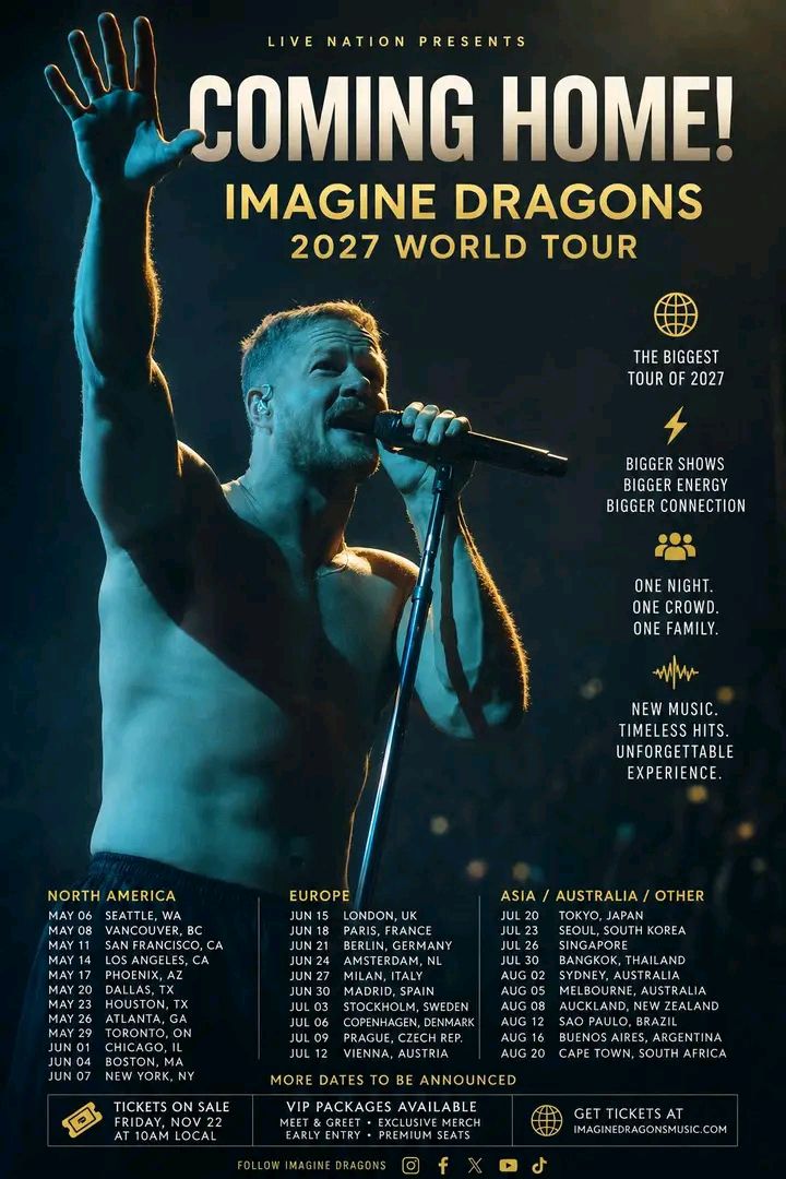 You’re All Invited’ – Imagine Dragons Are Back: Dan Reynolds Declares Massive World Tour…