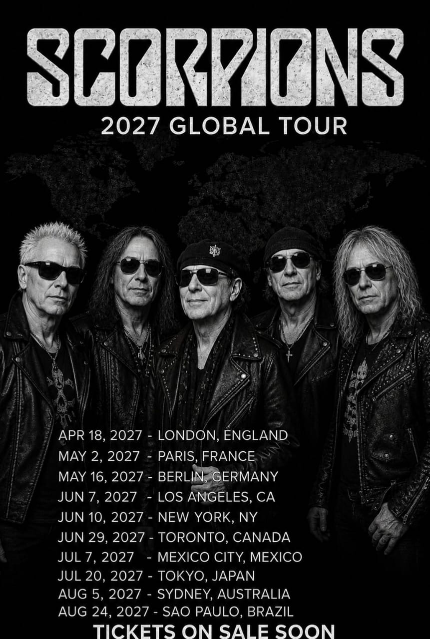 Scorpions Announces 2027 World Tour — Bigger, Louder, and More Explosive Than Ever! Full Details