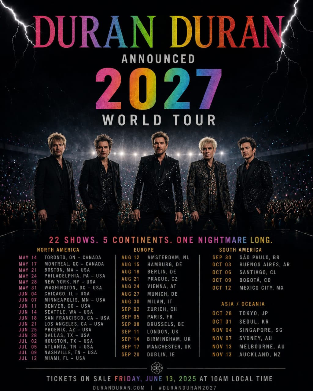 Duran Duran Has Officially Revealed Plans for a Massive Global Tour Scheduled for 2027 — Read Full Details Here!